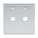 Leviton Dual-Gang QuickPort Wall Plate With ID Windows 2-Port Grey (42080-2GP)