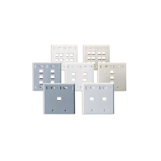 4934 Leviton 42080-2WP Dual-Gang QuickPort Wall Plate 2-Port — Lighting Supply