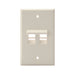Leviton Angled 1-Gang QuickPort Wall Plate 2-Port Light Almond (41081-2TP)