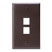 Leviton 1-Gang QuickPort Wall Plate 2-Port Brown (41080-2BP)