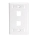 Leviton 1-Gang QuickPort Wall Plate For Large Connectors Windows 2-Port White 1-Gang QuickPort Wall Plates (42080-2WL)