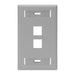 Leviton QuickPort Wall Plate With ID Windows 1-Gang 2-Port Grey (42080-2GS)