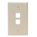 Leviton 1-Gang QuickPort Wall Plate 2-Port Ivory (41080-2IP)