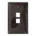 Leviton Midsize 1-Gang QuickPort Wall Plate 2-Port Brown (41091-2BN)