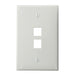 Leviton Midsize 1-Gang QuickPort Wall Plate 2-Port White (41091-2WN)