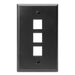 Leviton QuickPort Wall Plate 1-Gang 3-Port Black (41080-3EP)