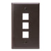 Leviton 1-Gang QuickPort Wall Plate 3-Port Brown (41080-3BP)