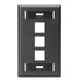 Leviton QuickPort Wall Plate With ID Windows 1-Gang 3-Port Black (42080-3ES)