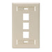 Leviton 1-Gang QuickPort Wall Plate With ID Windows 3-Port Ivory (42080-3IS)