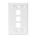 Leviton 1-Gang QuickPort Wall Plate With ID Windows 3-Port White (42080-3WS)