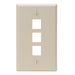 Leviton 1-Gang QuickPort Wall Plate 3-Port Ivory (41080-3IP)
