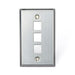 Leviton Stainless Steel QuickPort Wall Plate 1-Gang 3-Port (43080-1S3)
