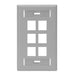 Leviton 1-Gang QuickPort Wall Plate With ID Windows 6-Port Grey (42080-6GS)