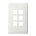 Leviton Midsize 1-Gang QuickPort Wall Plate 6-Port White (41091-6WN)