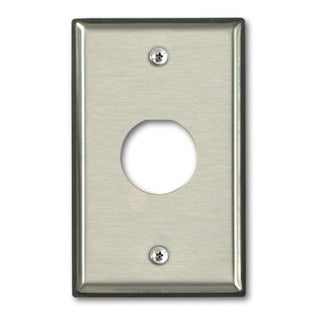 Leviton 1-Gang Stainless Steel DuraPort Industrial Wall Plate 1-Port (D6710-1S1)