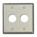 Leviton Dual-Gang Stainless Steel DuraPort Industrial Wall Plate 2-Port (D6710-2S2)