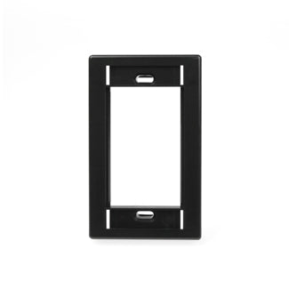 Leviton 1-Gang MOS (Multimedia Outlet System) Wall Plate Black Multimedia Outlet System Wall Plates Provide Flush-Mount Workstation Connectivity (41290-SME)