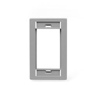 Leviton 1-Gang MOS (Multimedia Outlet System) Wall Plate Grey Multimedia Outlet System Wall Plates Provide Flush-Mount Workstation Connectivity (41290-SMG)