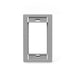 Leviton 1-Gang MOS (Multimedia Outlet System) Wall Plate Grey Multimedia Outlet System Wall Plates Provide Flush-Mount Workstation Connectivity (41290-SMG)