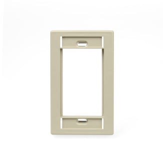 Leviton 1-Gang MOS (Multimedia Outlet System) Wall Plate Ivory Multimedia Outlet System Wall Plates Provide Flush-Mount Workstation Connectivity(41290-SMI)