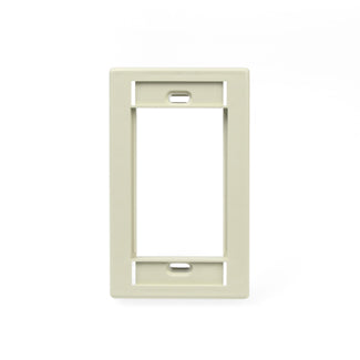 Leviton 1-Gang MOS (Multimedia Outlet System) Wall Plate Light Almond Multimedia Outlet System Wall Plates Provide Flush-Mount Workstation Connectivity (41290-SMT)