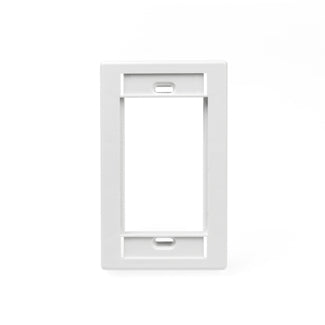 Leviton 1-Gang MOS (Multimedia Outlet System) Wall Plate White Multimedia Outlet System Wall Plates Provide Flush-Mount Workstation Connectivity (41290-SMW)
