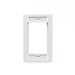 Leviton 1-Gang MOS (Multimedia Outlet System) Wall Plate White Multimedia Outlet System Wall Plates Provide Flush-Mount Workstation Connectivity (41290-SMW)