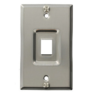 Leviton Recessed Stainless Steel QuickPort Telephone Wall Plate (4108W-1SP)
