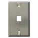 Leviton Stainless Steel QuickPort Telephone Wall Plate (4108W-SP)
