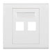 Leviton Excella QuickPort Insert 2-Port White With Wall Plate For voice And Data Applications Outside Of North America (BL186-P2W)