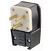 Leviton 30 Amp 125V NEMA 5-30P 2P 3W Plug Straight Blade Industrial Grade Grounding Angle Black (9530-P)