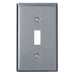 Leviton 1-Gang Toggle Device Switch Wall Plate Standard Size 430 Stainless Steel Device Mount Stainless Steel (84001)