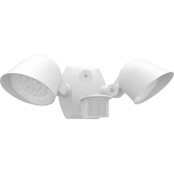 RAB LED Floodlight Wattage/CCT Selectable 16W/10W/8W/5W/3W 2700K/3000K/3500K/4000K/5000K 120V 0-10V Dimming Knuckle Arm Mount SMS500 Motion Sensor White (LF17X2W/SMS)