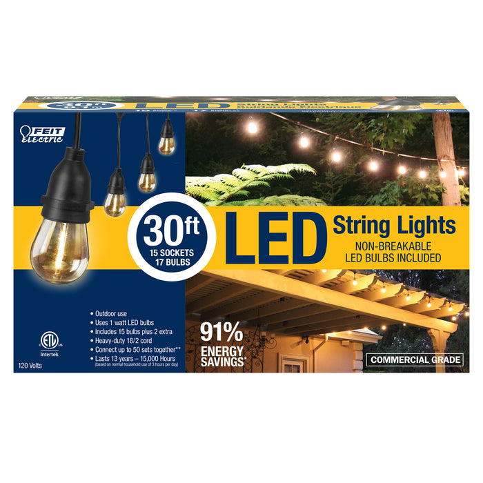 Feit Electric 30-Foot LED S14 Amber String Lights (SL30-15/FIL)