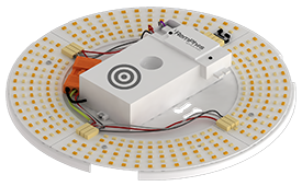 Light Efficient Design 9 Inch Circular Drum Retrofit FlexWatt Plus FlexColor 10W/4000K Default Setting With Occupancy Sensor (RPT-P-LEDCR-G2-9IN-14L-840-FWFC-OCC)