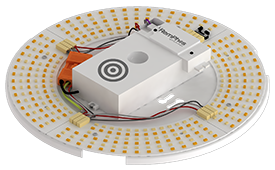 Light Efficient Design 9 Inch Circular Drum Retrofit FlexWatt Plus FlexColor 10W/4000K Default Setting With Occupancy Sensor (RPT-P-LEDCR-G2-9IN-14L-840-FWFC-OCC)