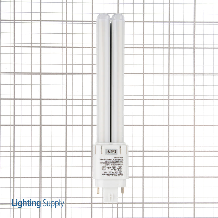 Light Efficient Design PL LED 10W G24Q 4-Pin Generation 2 Universal Electronic Ballast Compatible 4000K (LED-7330-40K-G2)