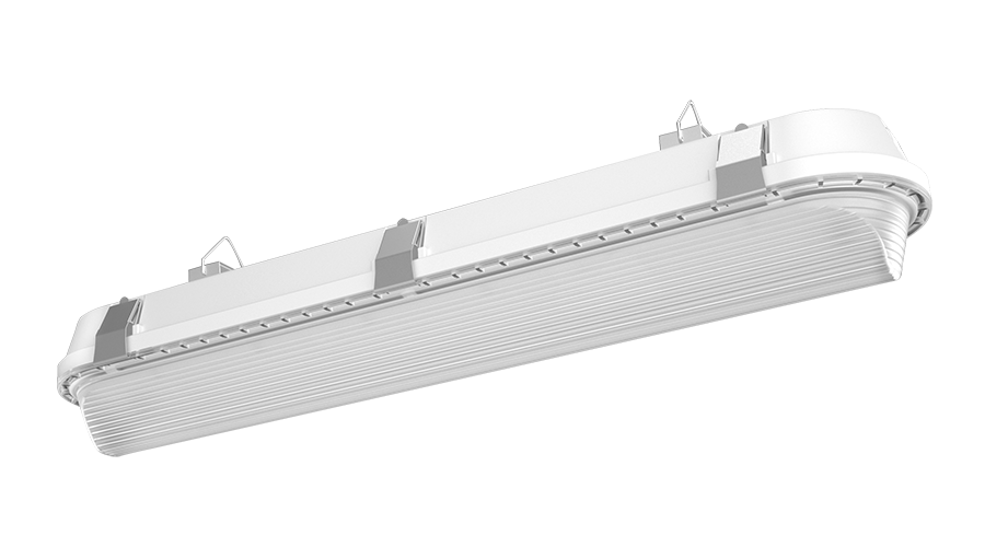 RAB Shark Field Adjustable LED Linear Washdown 2 Foot 25W/20W/15W 3500K/4000K/5000K Microwave Occupancy Sensor Battery Backup (SHARK2/MVS/E)
