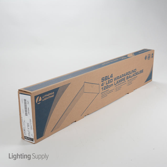 Lithonia 32W 48 Inch LED Square Basket Wraparound Fixture 4000K 120-277V 82 CRI 3994Lm (SBL4 LP840)