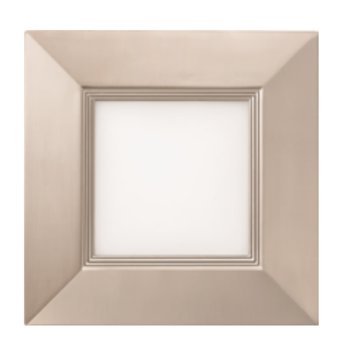 Lithonia 4 Inch Wafer-Thin LED Downlight Square Smooth LED 2700K Brushed Nickel (WF4 Square LED 2700K BN M6)