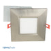 Lithonia 6 Inch Wafer-Thin LED Downlight Square Baffle LED Color Selectable 3000K/4000K/500K Brushed Nickel  (WF6 SQ B LED 30K40K50K 90CRI BN M6)