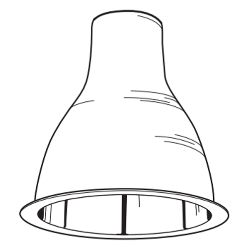 Lithonia 8 Inch Open Clear Diffuse Reflector 1-Lamp (8O2A)