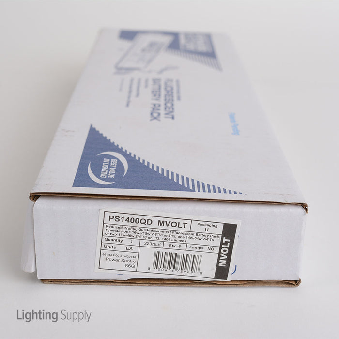 Lithonia Electronic Fluorescent Emergency Ballast For (1-2) 4 Foot Or Less Lamps Or (1) 8 Foot Lamp 120V Or 277V (PS1400QD)