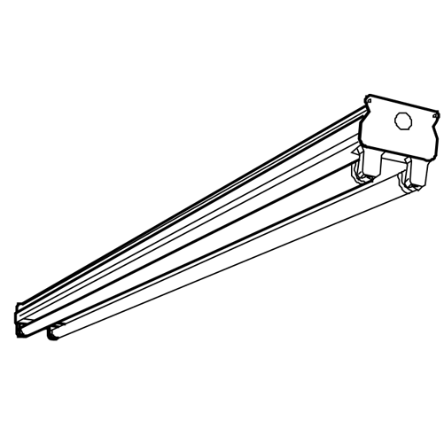 Lithonia Heavy-Duty Strip Two Lamps 54W T5HO 120-277V Ballast Factor 1.0 Set Light (UNS 2 54T5HO Multi-Volt GEB10PS)