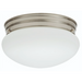 Lithonia LED Mushroom Flush Mount 9 Inch 80 CRI 3000K Polished Brushed Nickel (FMMUSL 9 14830 BNP M4)