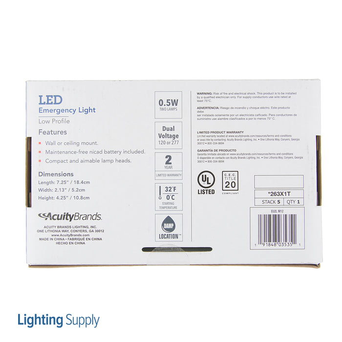 Lithonia Lighting LED Emergency Light Thermoplastic2 (EU2L)