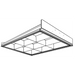 Lithonia Parabolic Troffer 3 Inch Louver Flanged No Air Function 2-Lamp 32W T8 8 Cell Low-Iridescent Anodized Specular Silver T8 Electronic Ballast (PM3 F B 2 32 8LD Multi-Volt GEB10IS)