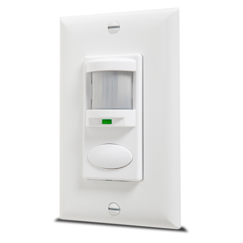 Lithonia Residential Wall Switch Decorator Sensor 1 Switch/Manual On 120VAC White (SSD SA 120 WH)