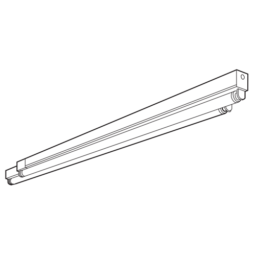 Lithonia Staggered Strip Slimline One Lamp 32W T8 120-277V T8 Electronic Ballast (SS 1 32 Multi-Volt GEB10IS)