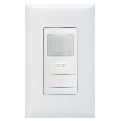 Lithonia Wall Switch Decorator Sensor With Convertible Neutral/No Neutral Wiring Dual Technology 1 Switch/Manual On White (WSX PDT SA WH)
